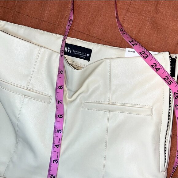 Zara Beige High-Waisted Leggings - Picture 11 of 13